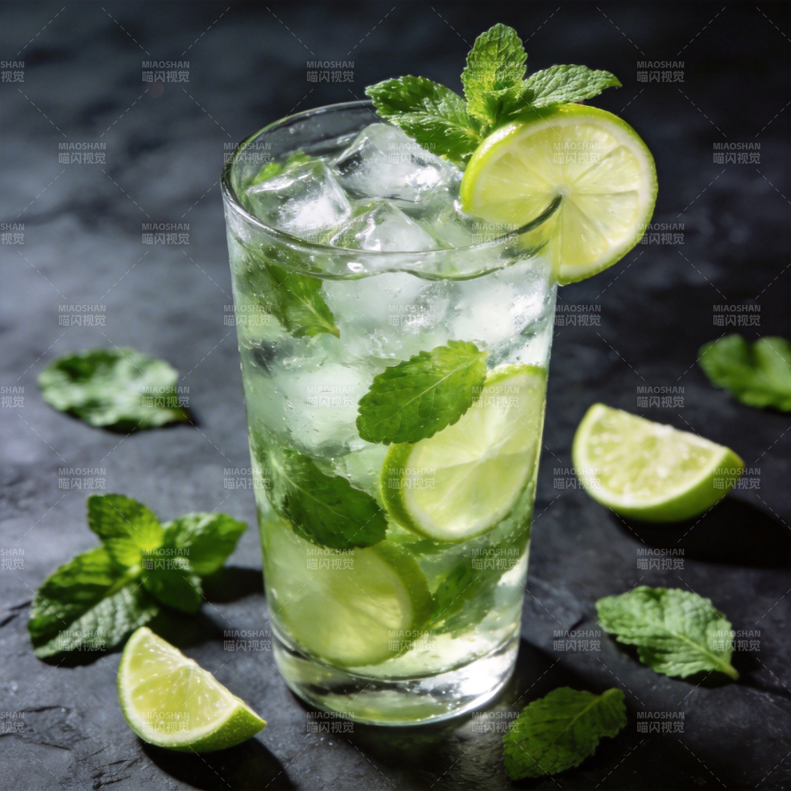 清凉薄荷青柠饮图片