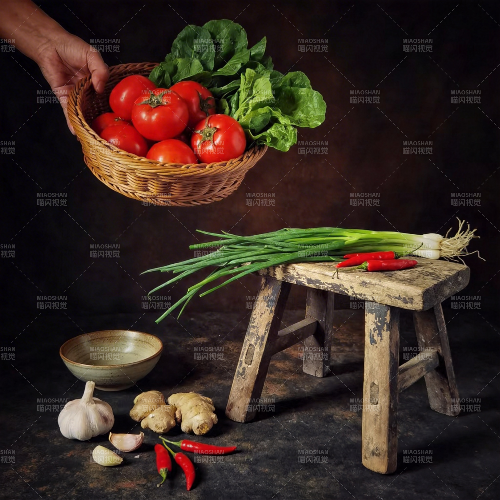 新鲜蔬菜静物图图片