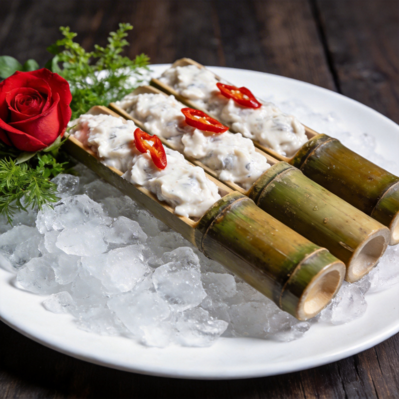 竹筒冰镇海鲜卷图片