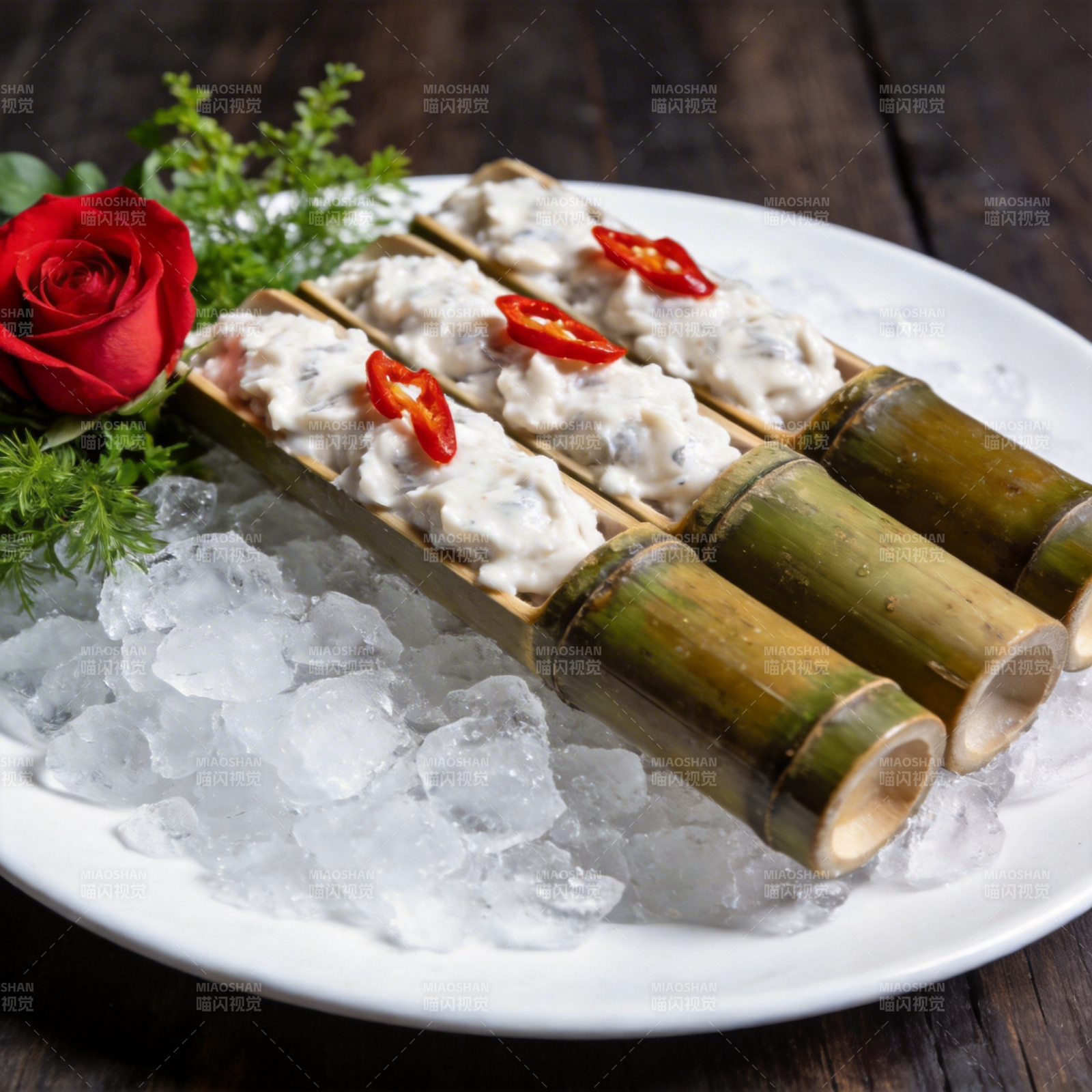 竹筒冰镇海鲜卷图片