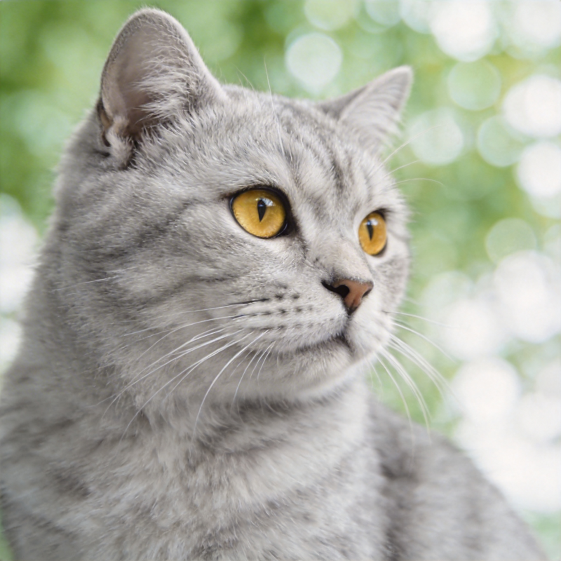 灰猫凝视远方图片