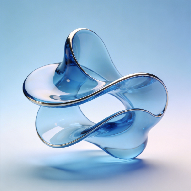 蓝玻璃艺术雕塑图片