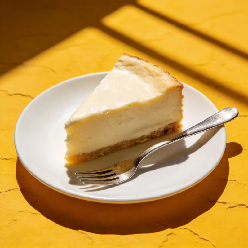 阳光下的芝士蛋糕图片