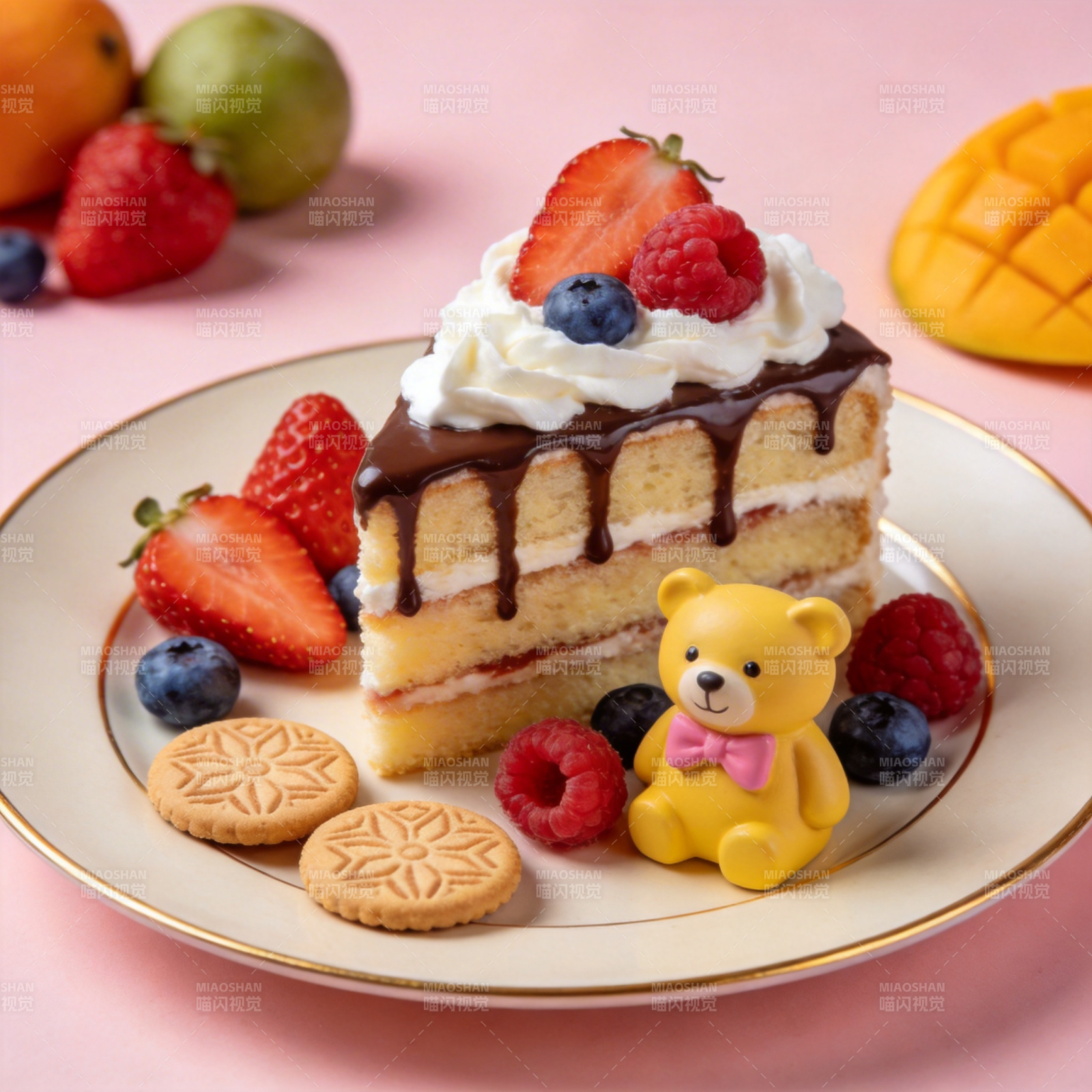 甜蜜蛋糕与小熊图片