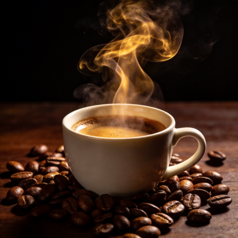 热咖啡与豆香图片