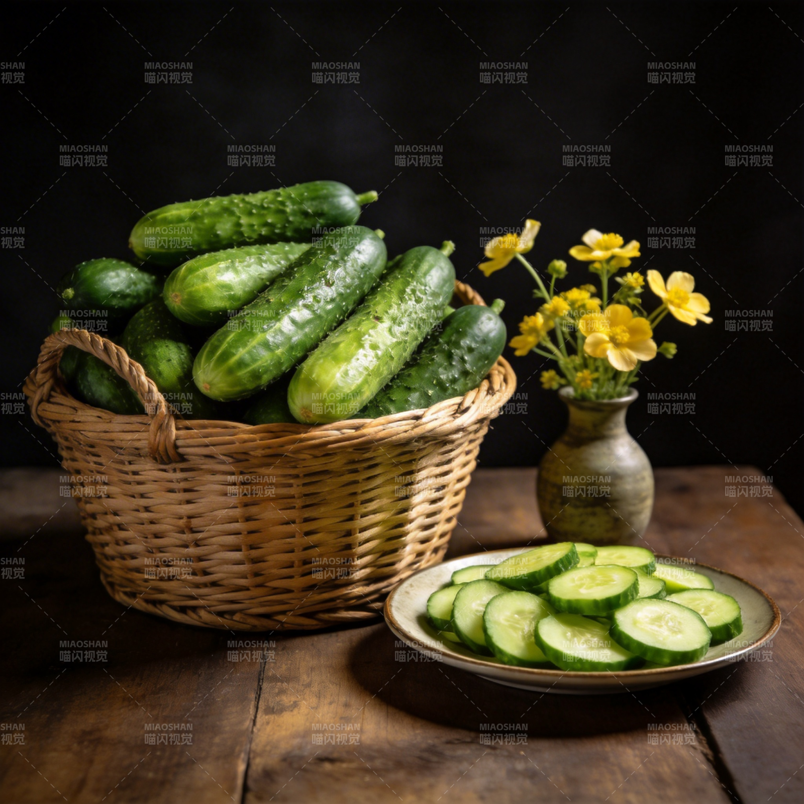 新鲜黄瓜静物图图片