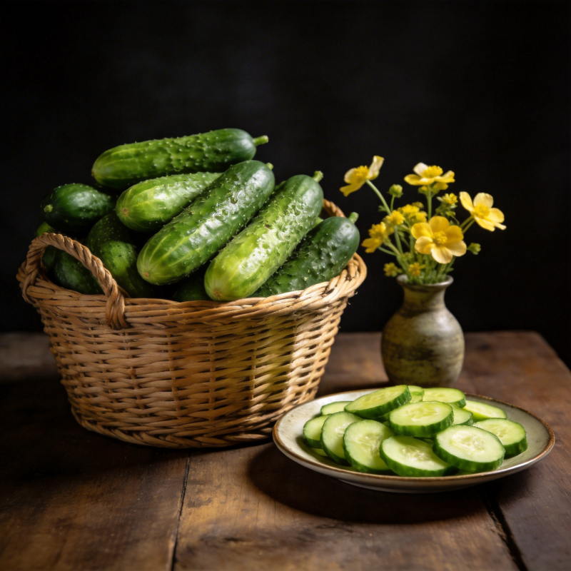 新鲜黄瓜静物图图片
