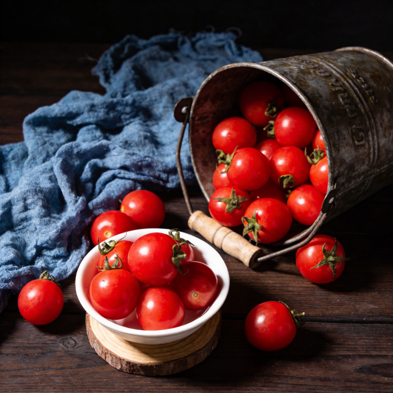 鲜红樱桃番茄图片