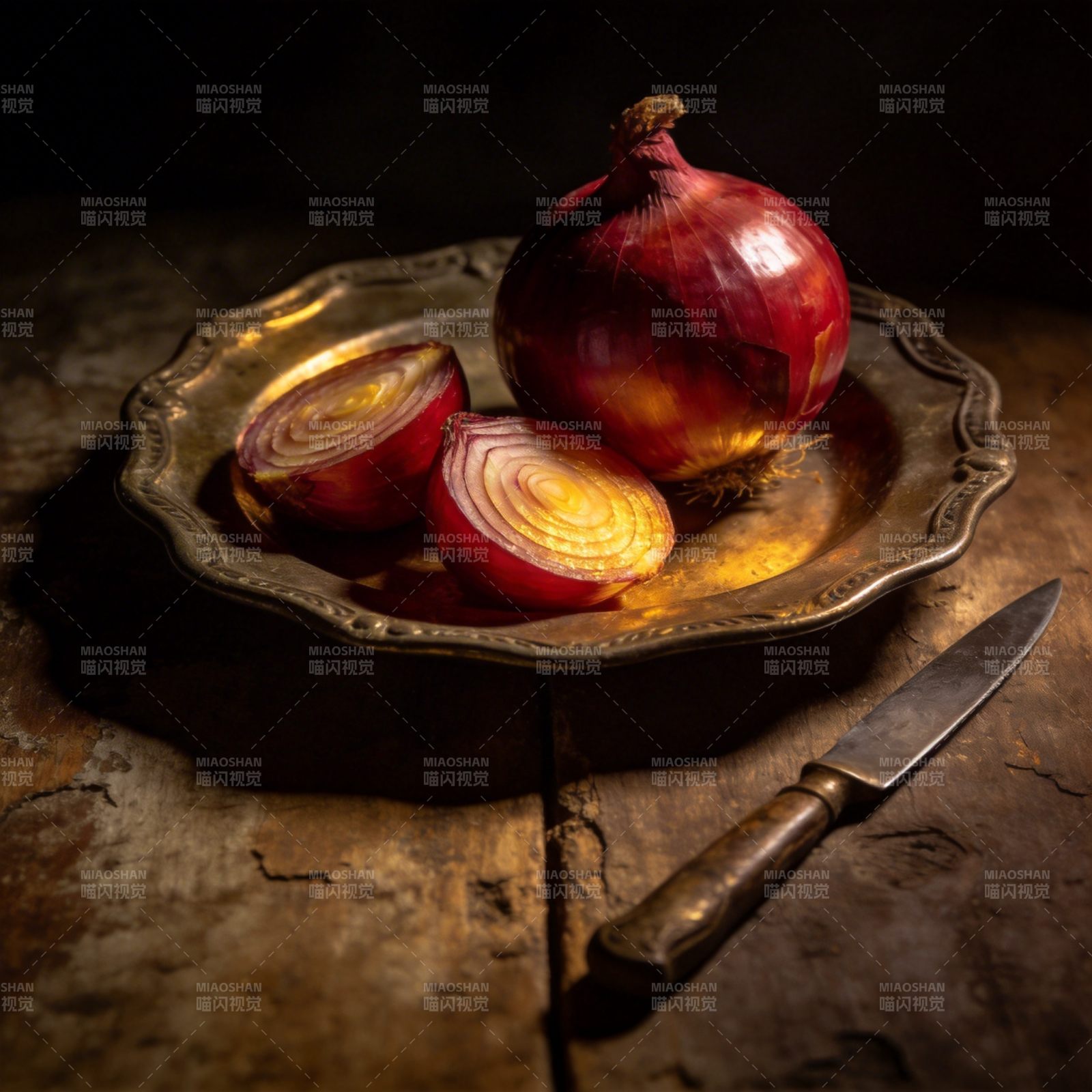 洋葱静物图图片