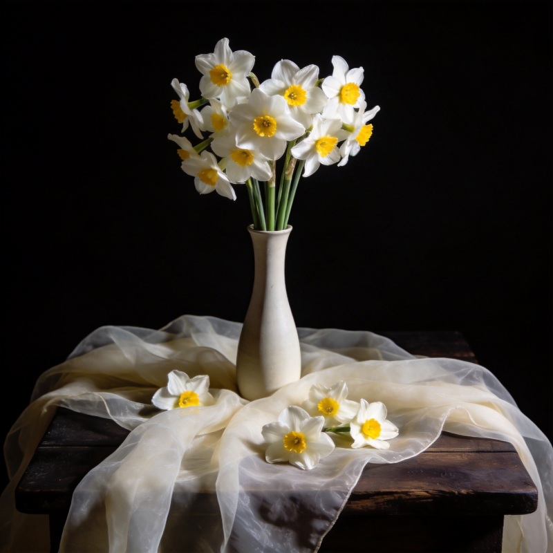 水仙花静物图片