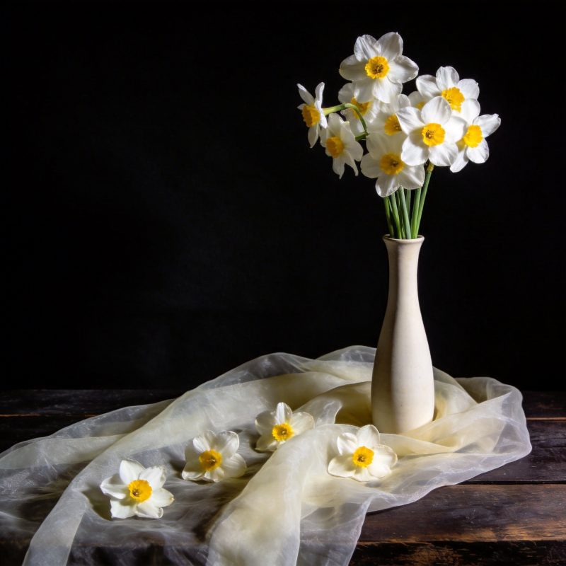 白花静谧绽放图片