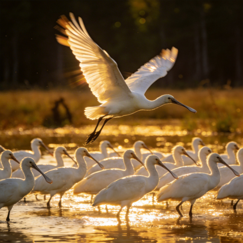 白鹭群飞水边图片