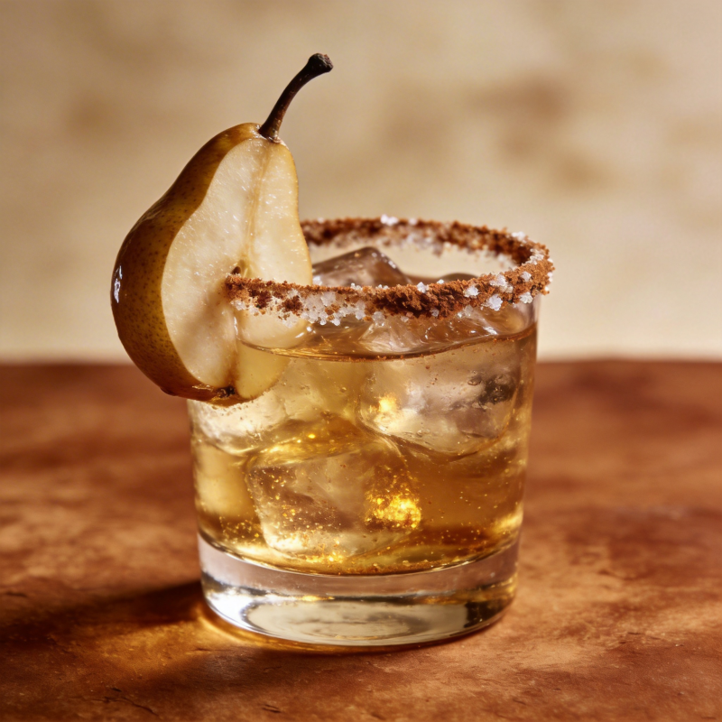 秋日梨香鸡尾酒图片