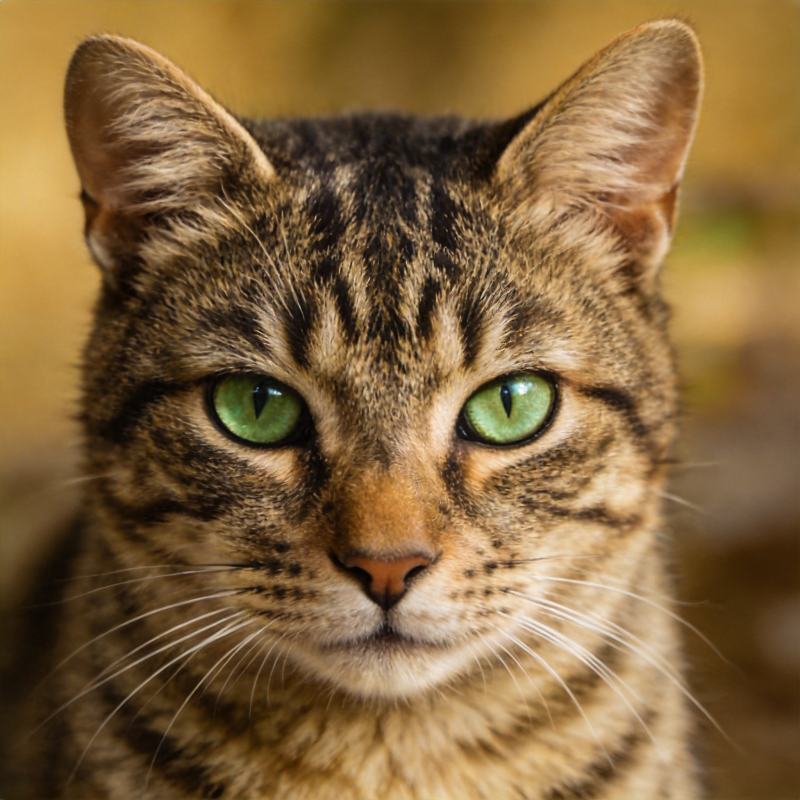 绿眼虎斑猫图片