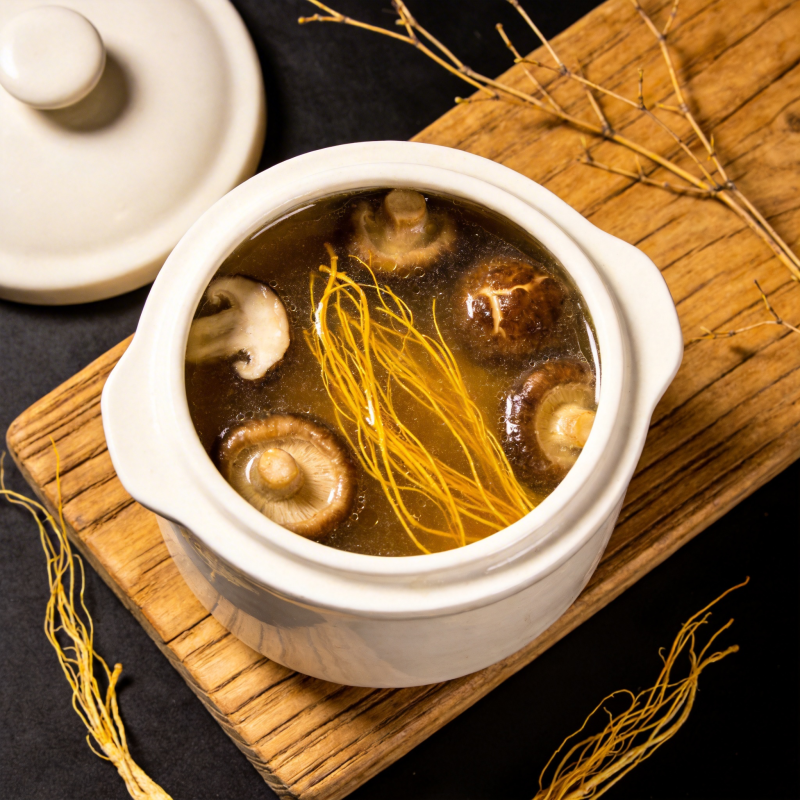 菌菇虫草汤图片
