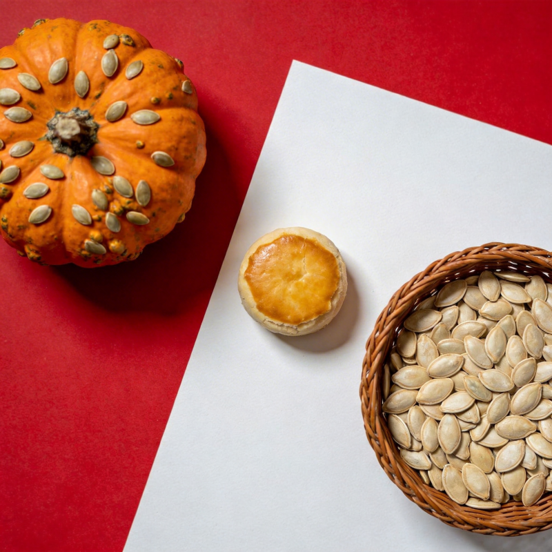 南瓜籽与小饼图片