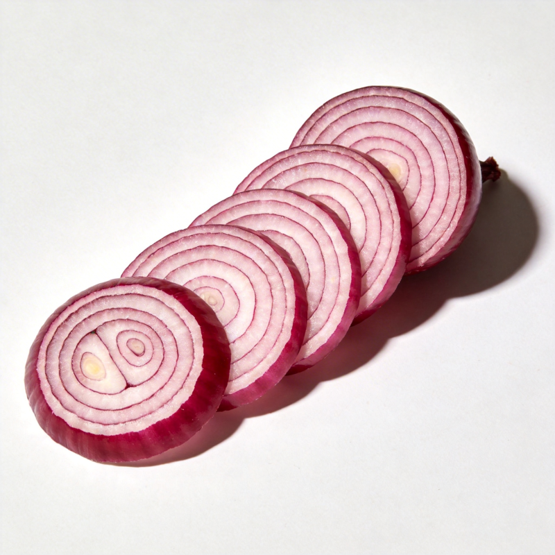 红洋葱切片图片