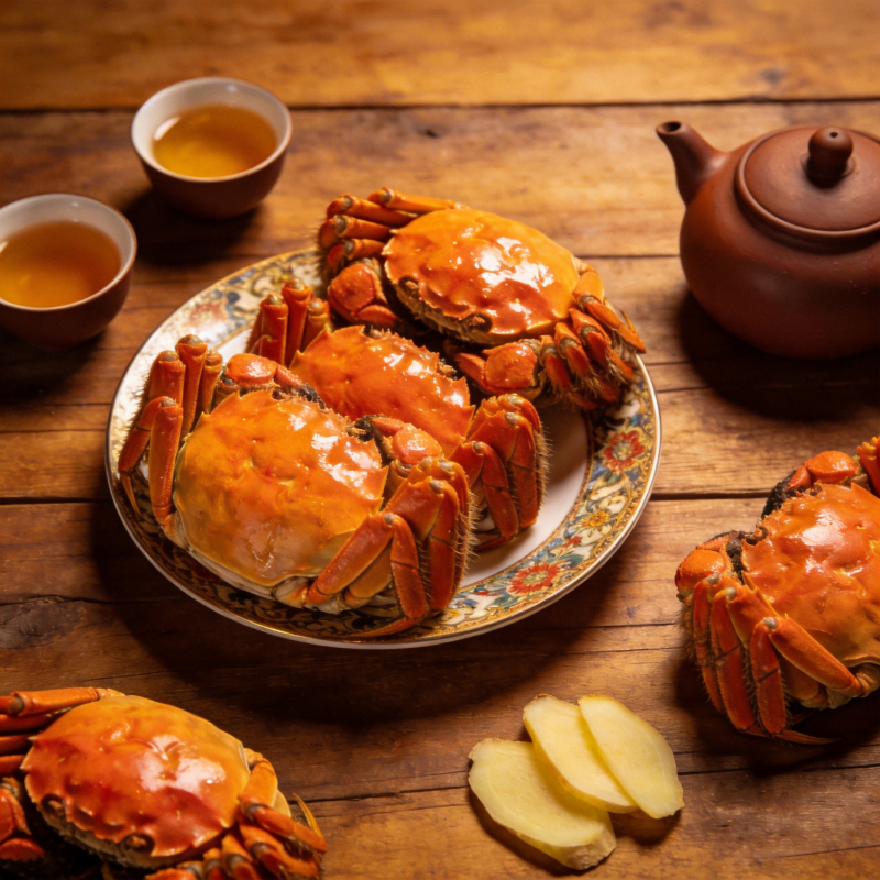 大闸蟹宴图片