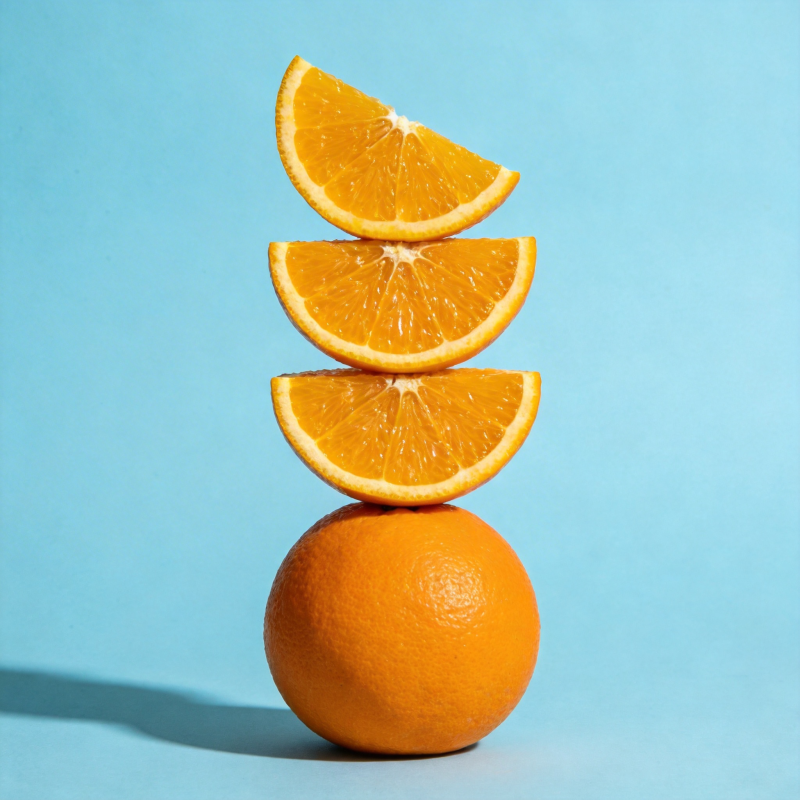 橙子叠塔图片