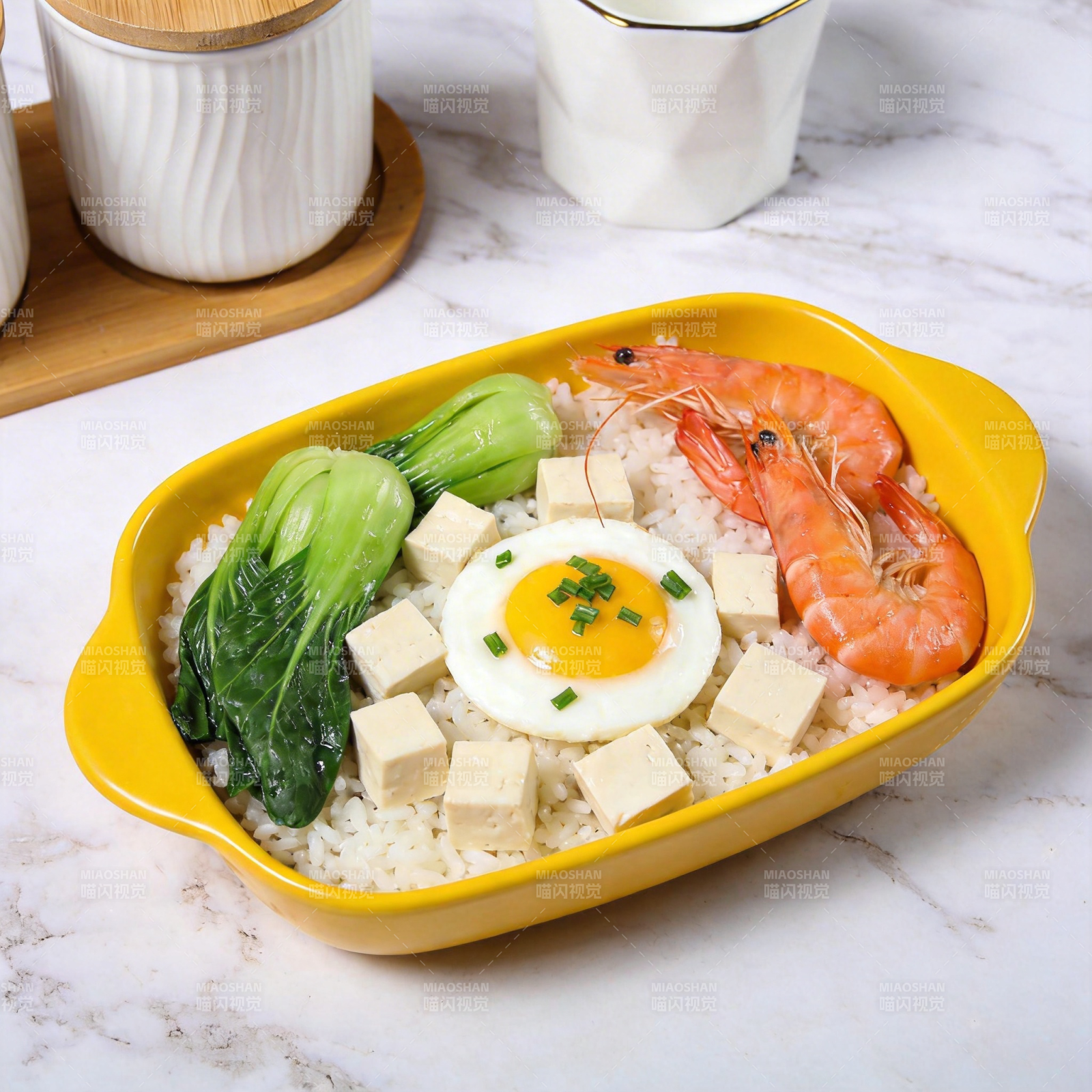 虾仁豆腐饭图片