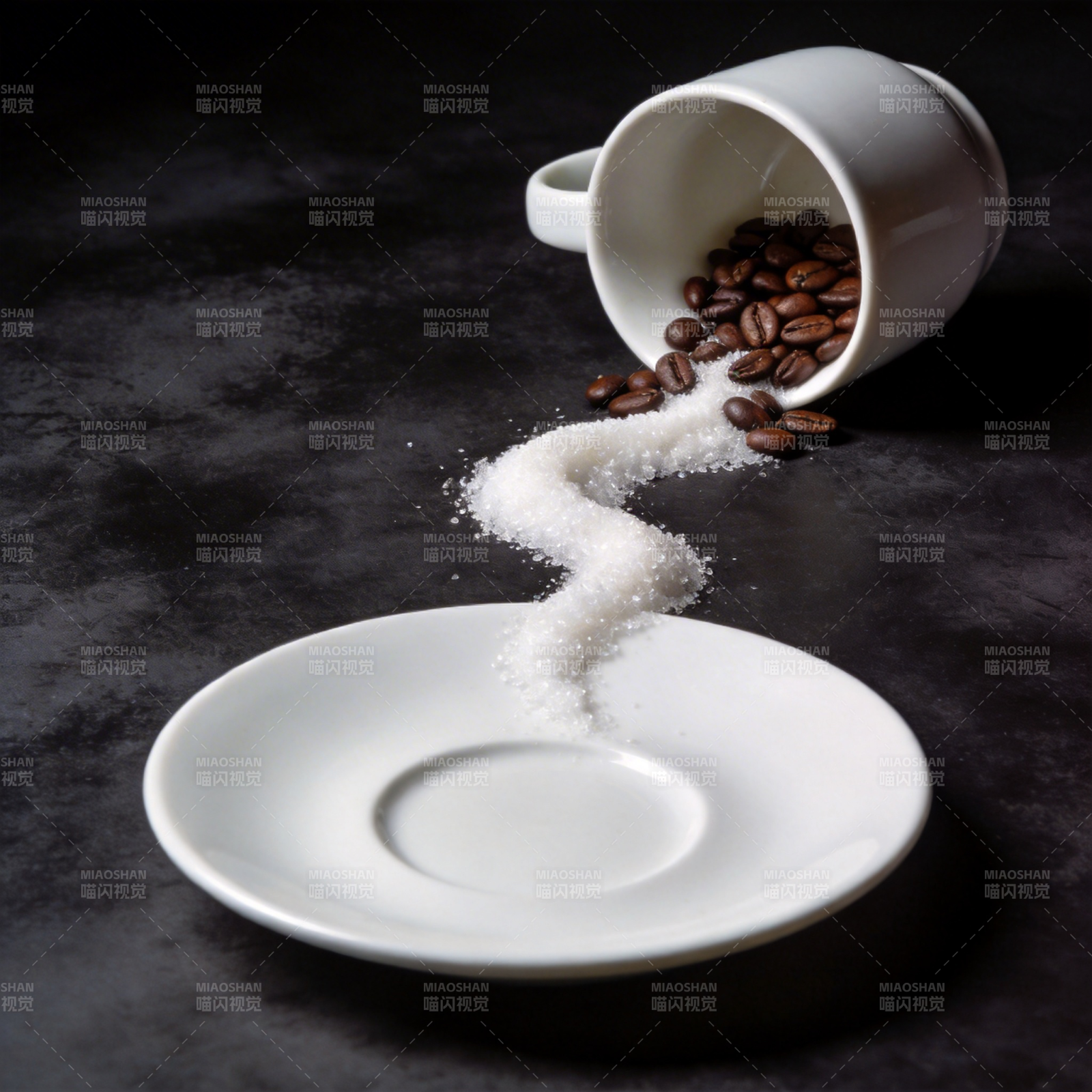 咖啡豆与糖的邂逅图片
