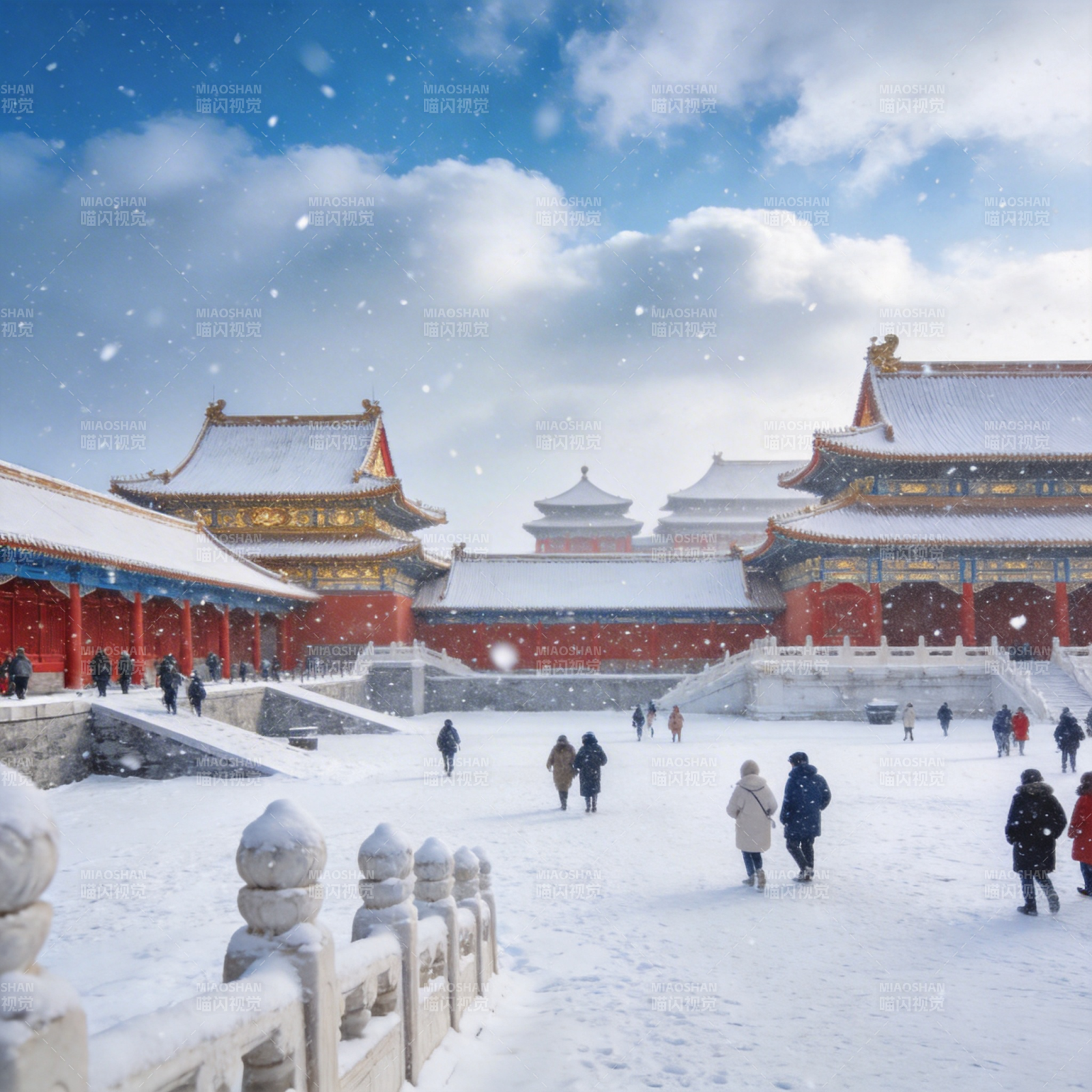 雪落紫禁城图片