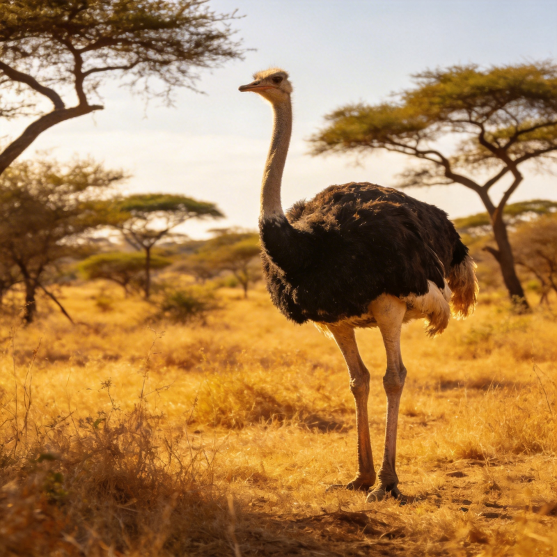 草原上的鸵鸟图片