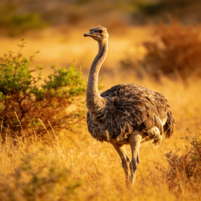 草原上的鸵鸟图片