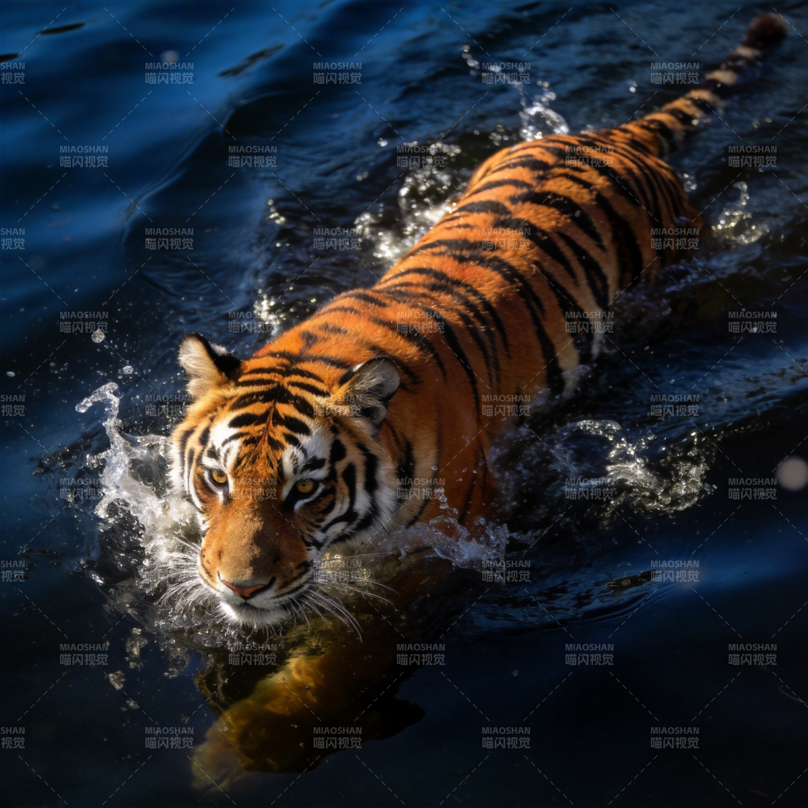 水中猛虎图片