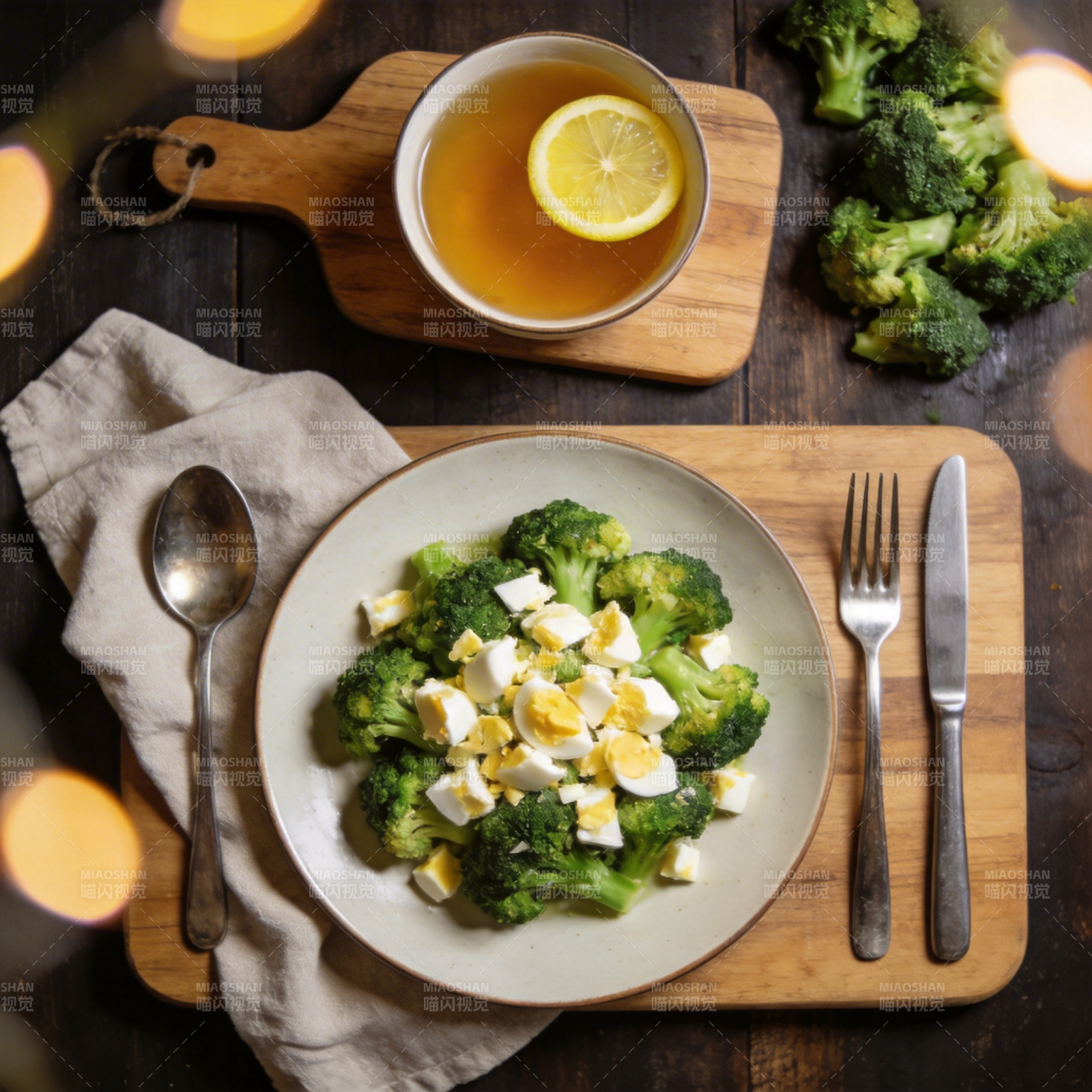 西兰花蛋沙拉图片