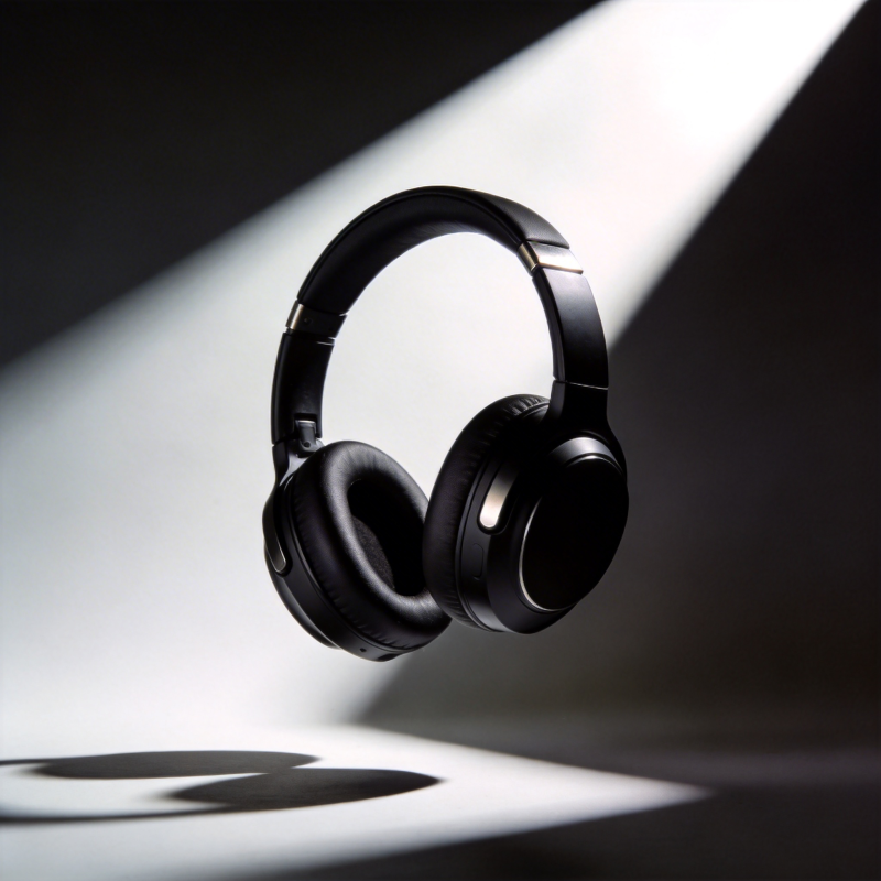 悬浮耳机光影艺术图片