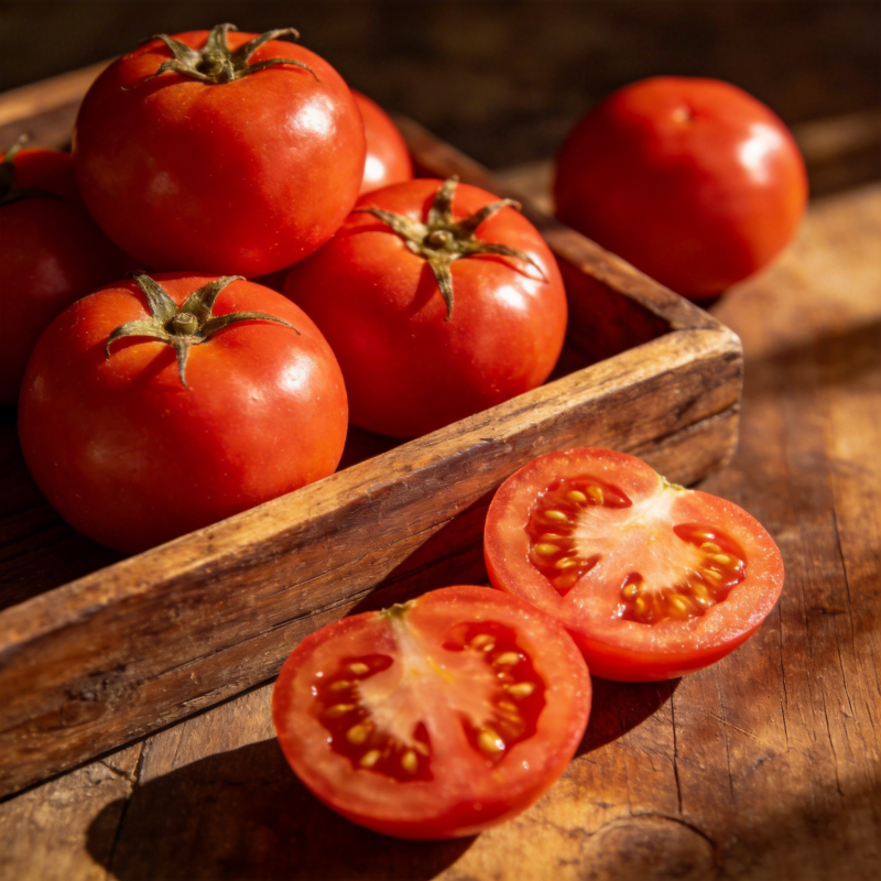 新鲜番茄切片图片