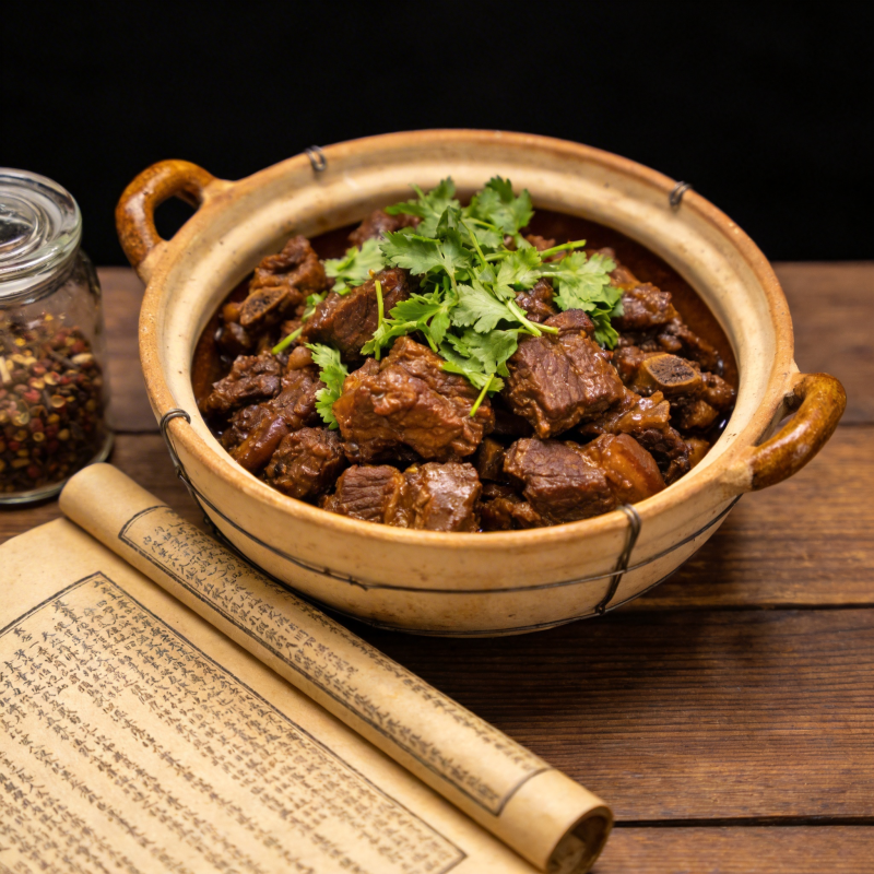 香辣炖牛肉图片
