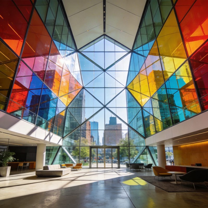彩色玻璃大厅图片