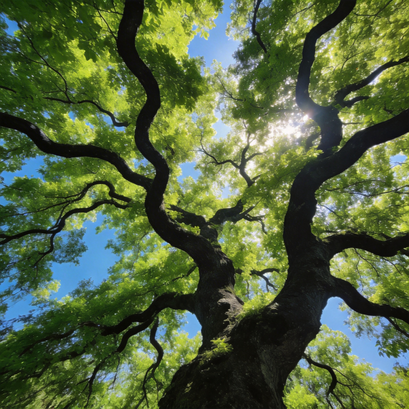 树冠下的阳光图片