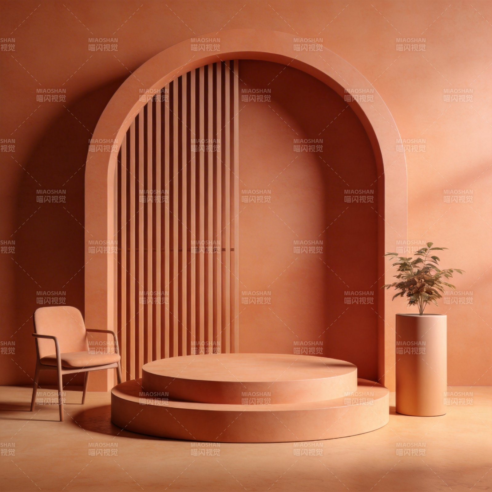 简约橙色空间设计图片