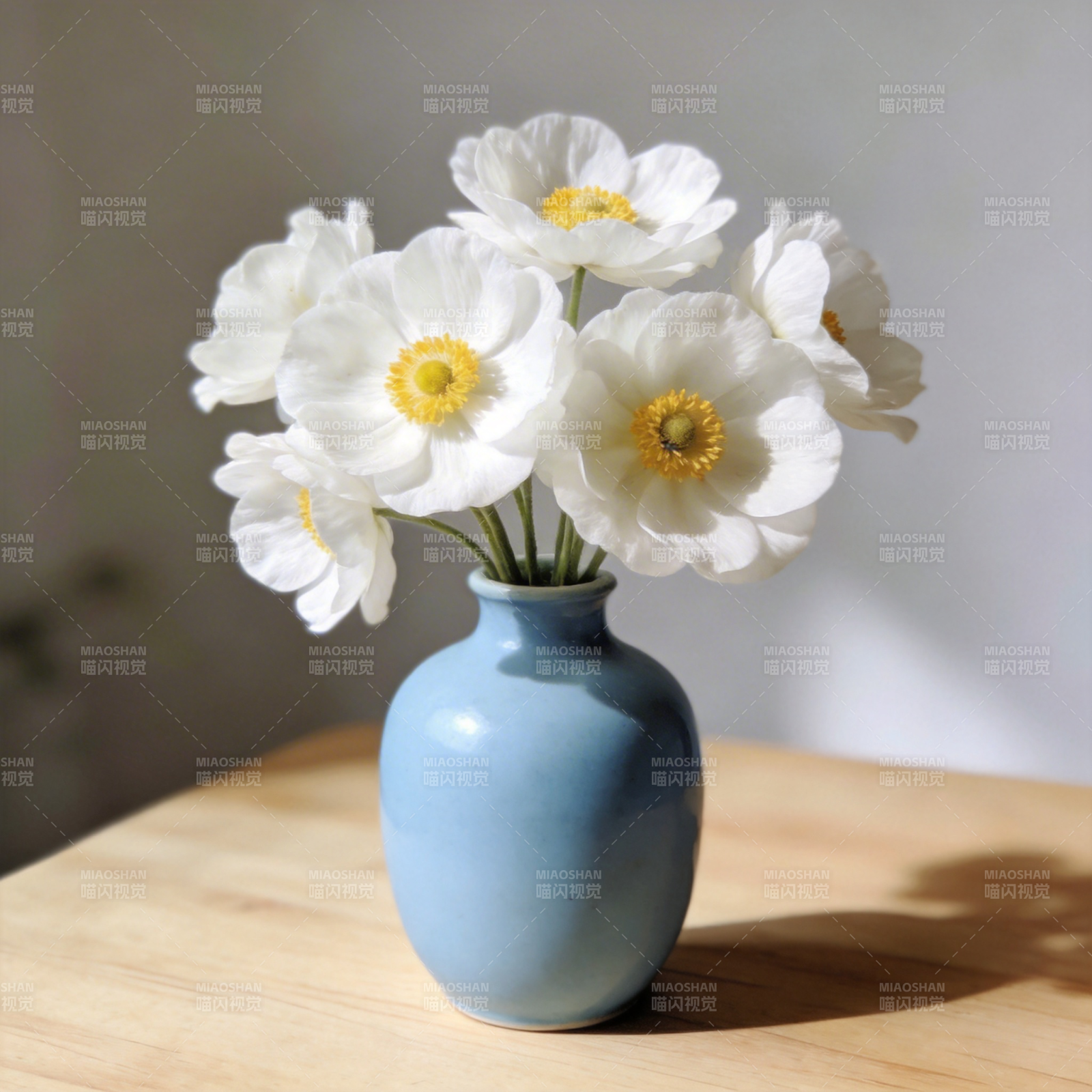 白花蓝瓶静谧美图片