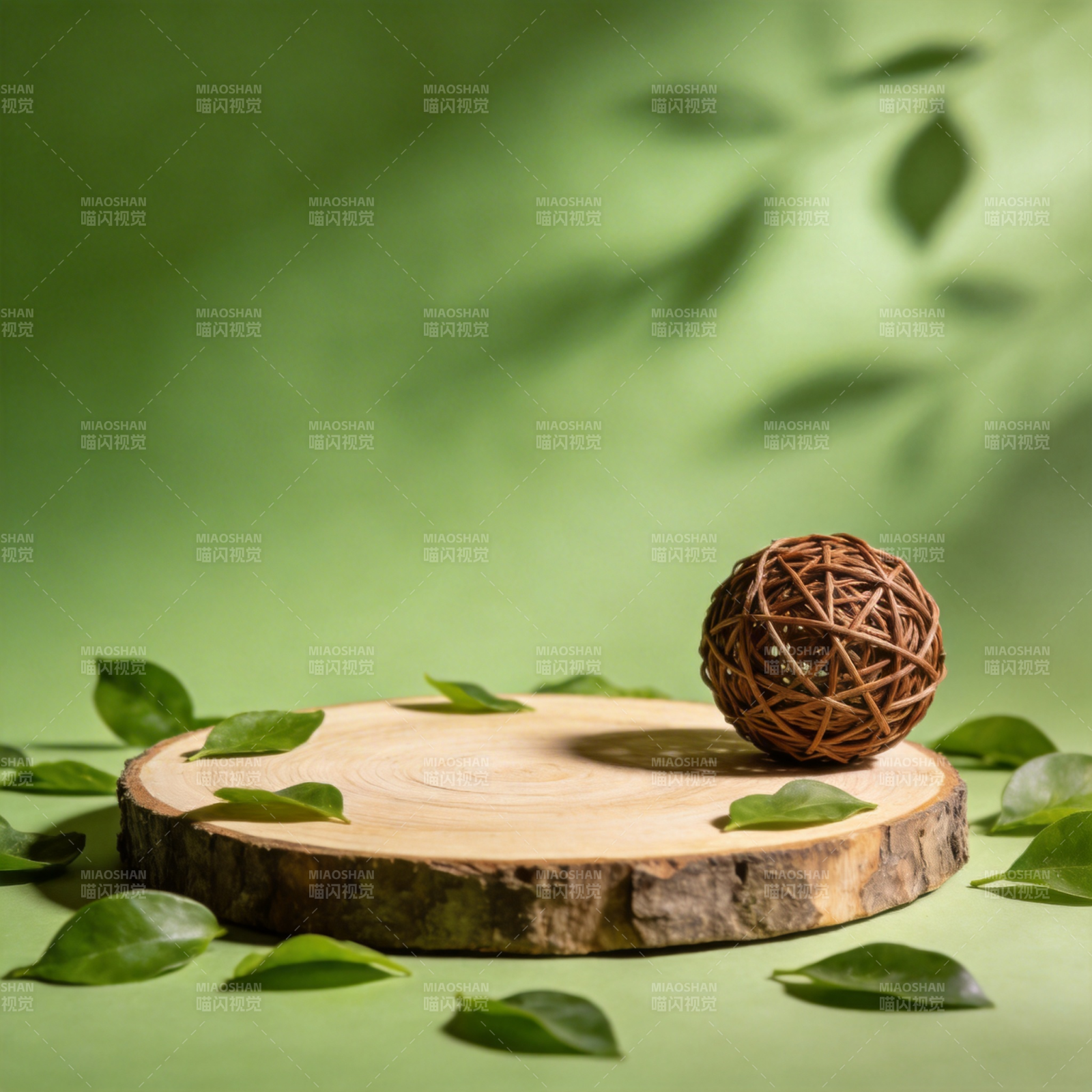 绿意盎然的自然静物图片