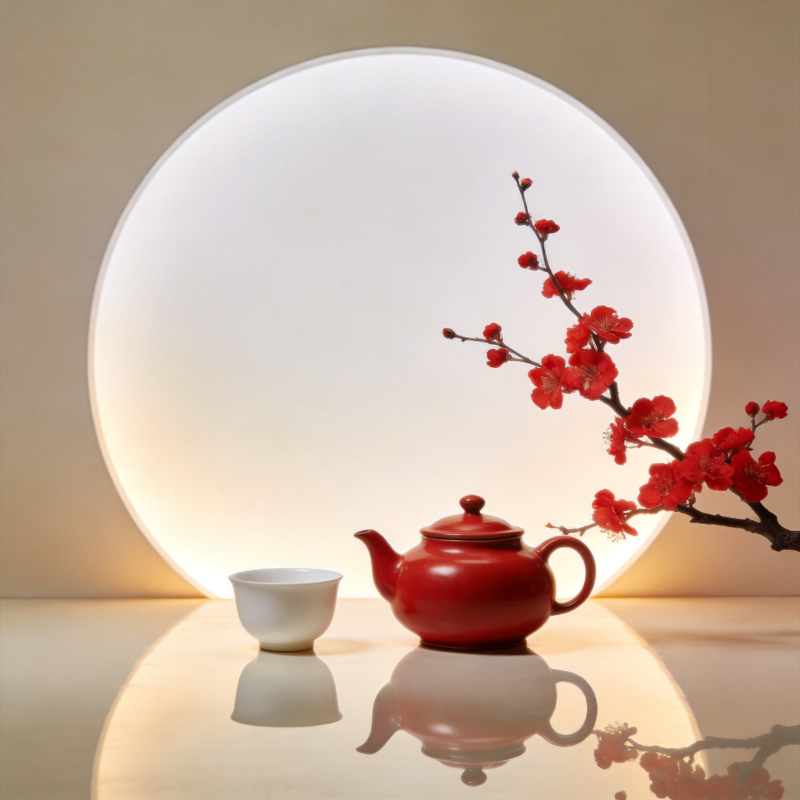 红梅茶韵 静谧雅致图片