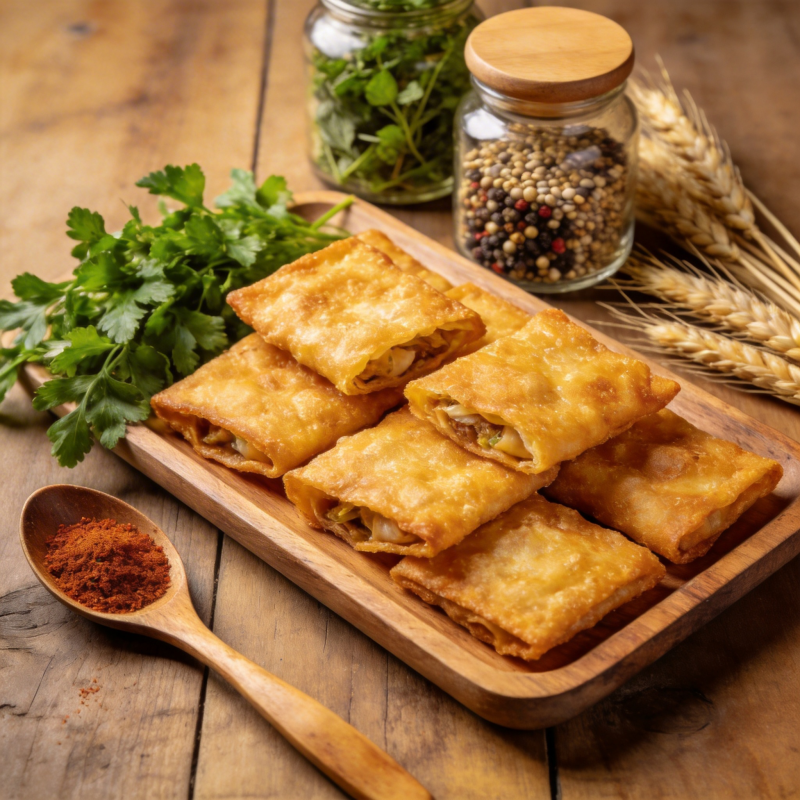 金黄酥脆春卷图片