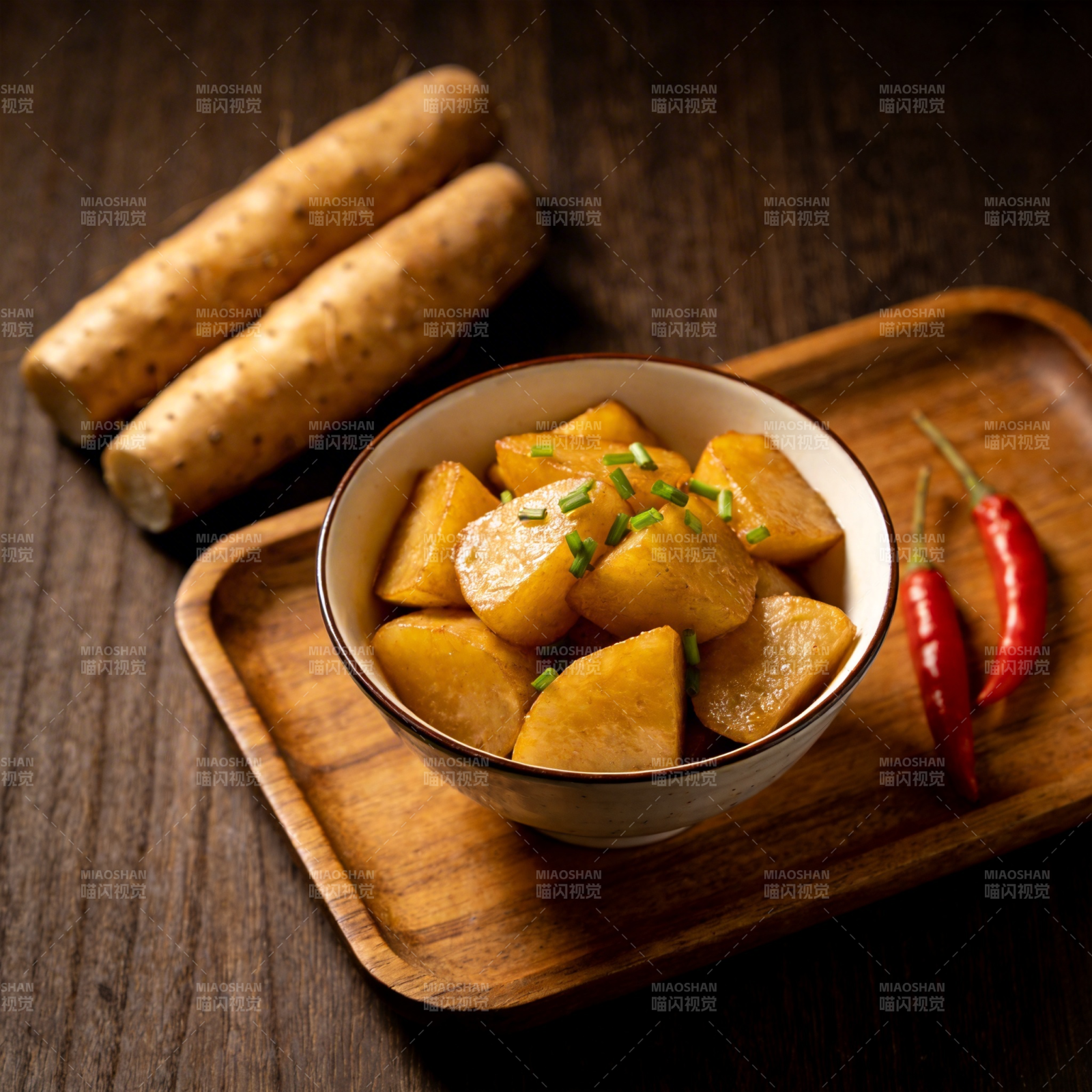 香煎山药配辣椒图片