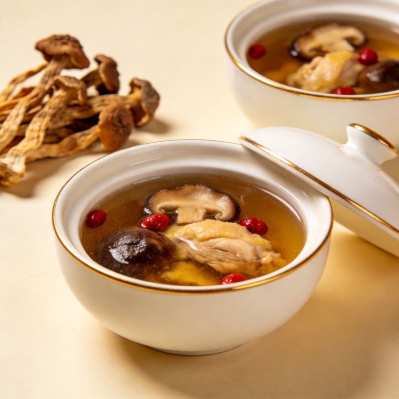 菌菇鸡汤 滋补养生图片