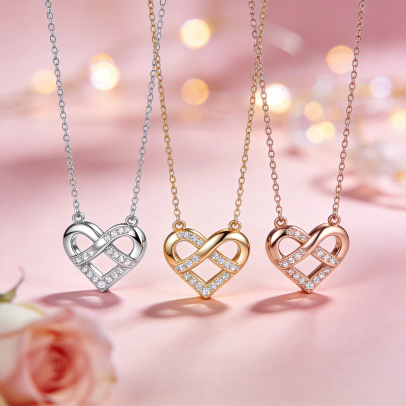 心形钻链三色款图片