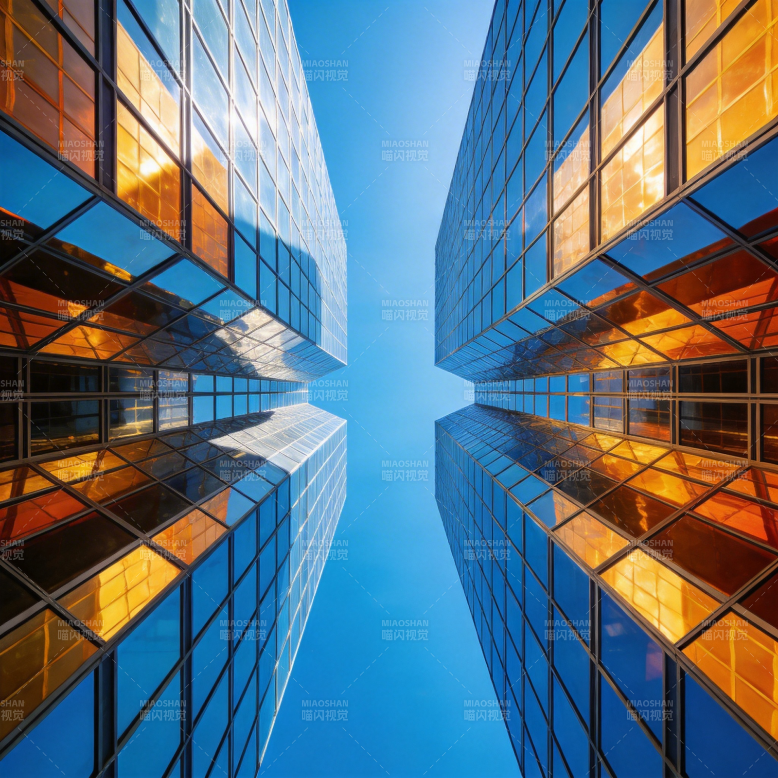 双塔映天际图片