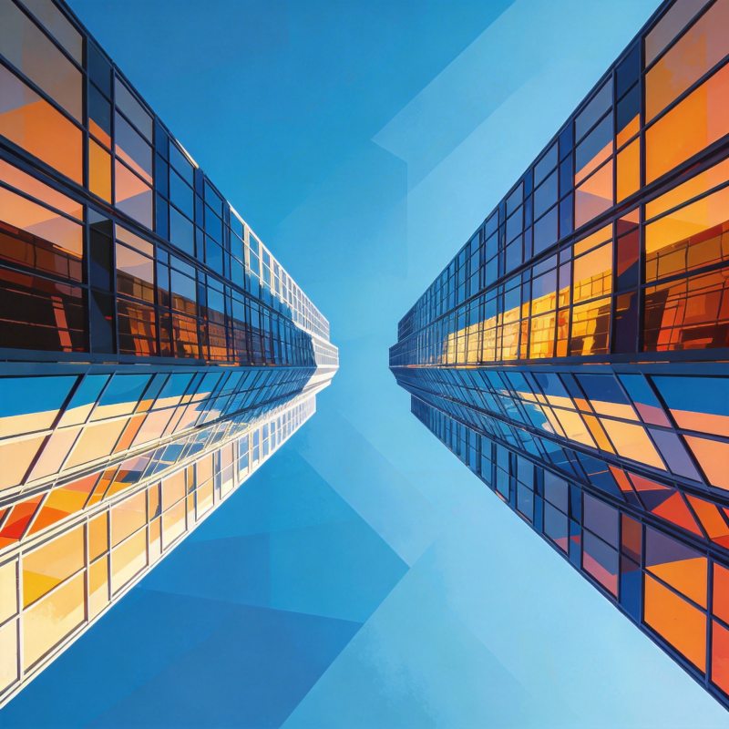 双塔映天际图片