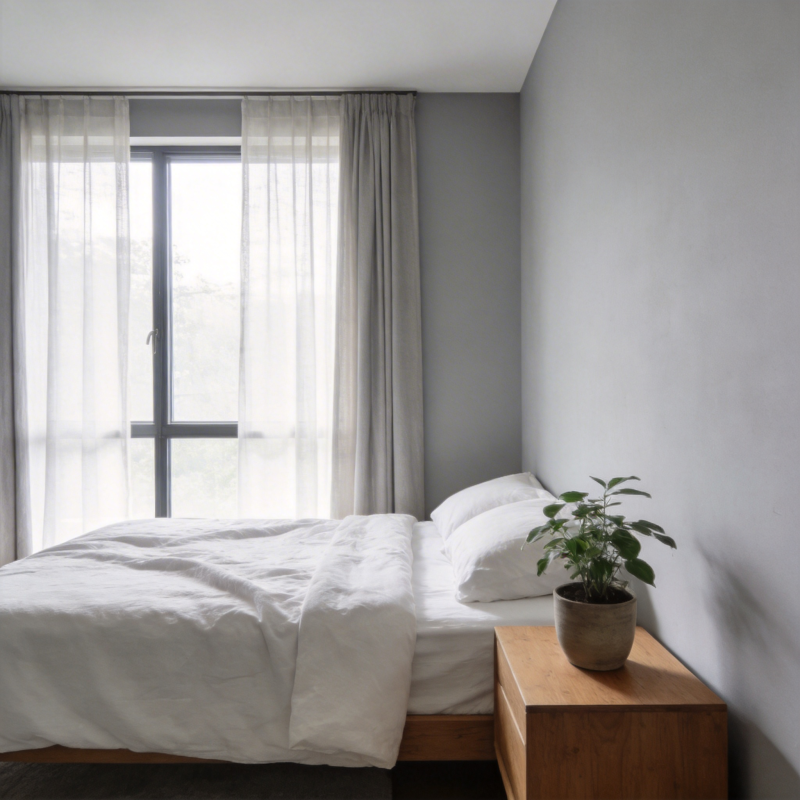 简约卧室静谧一角图片