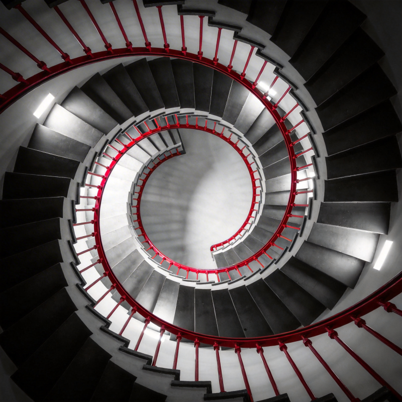 螺旋阶梯的视觉奇观图片