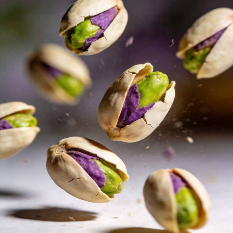 紫绿开心果飞舞图片