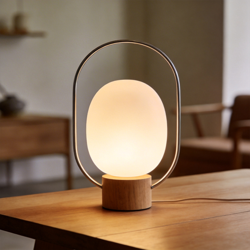 简约台灯 温暖光晕图片