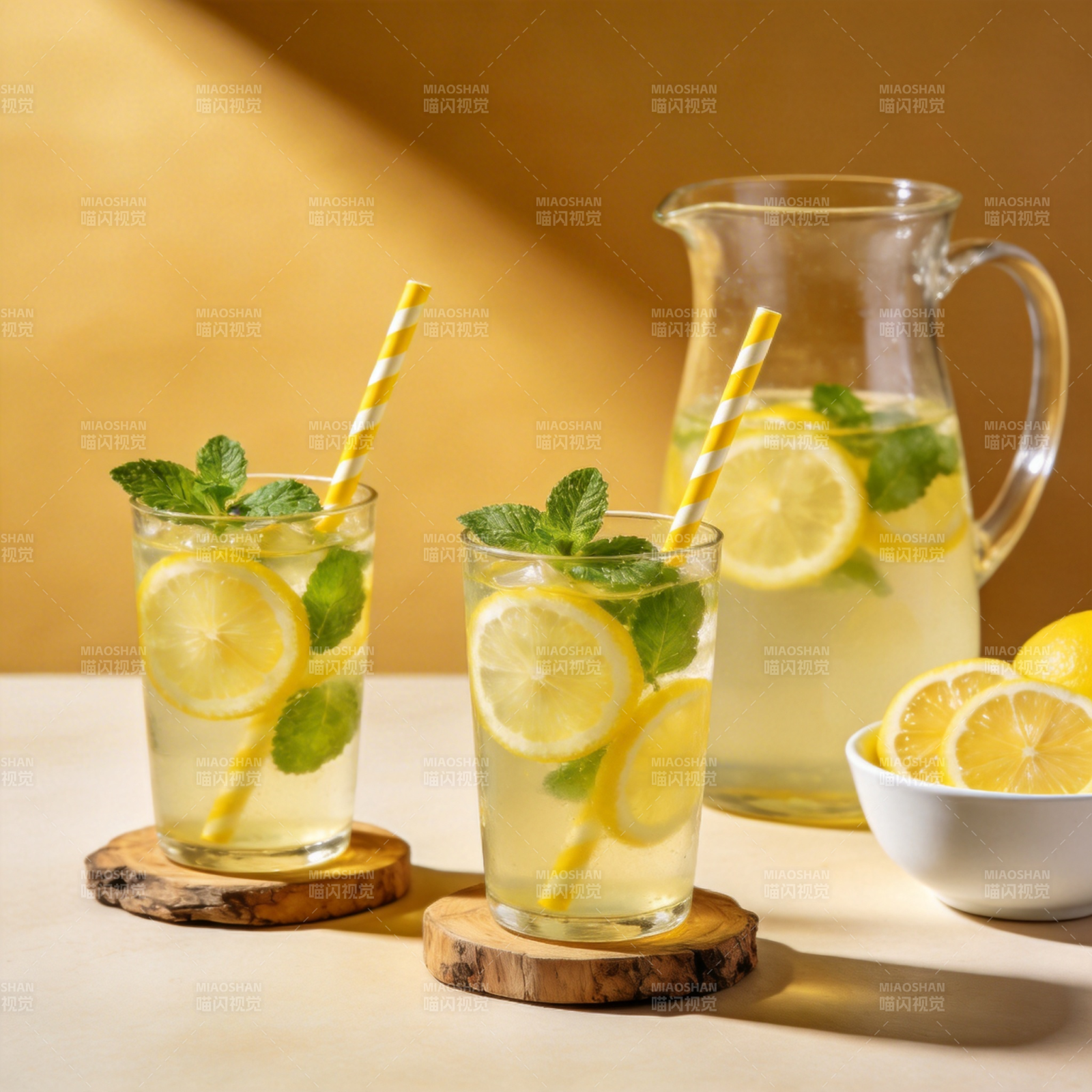 柠檬薄荷水图片